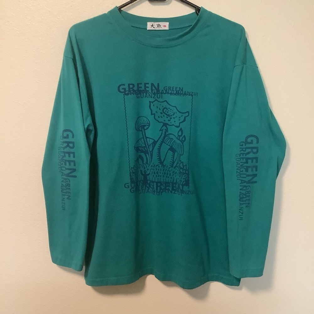 Unbranded unisex long sleeves‎ novelty mushroom tee